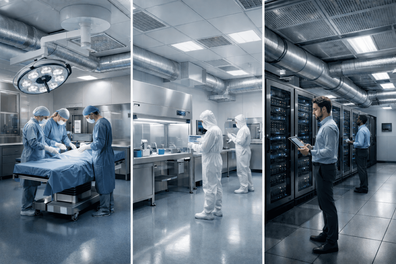 Modern HVAC system supporting critical service facility operations