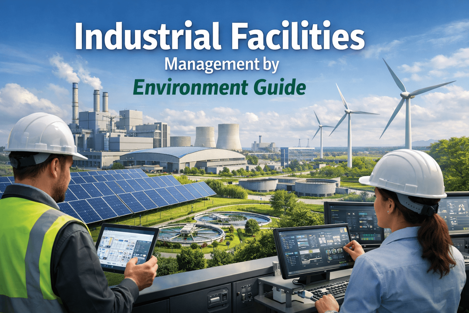 Industrial facilities management showing maintenance, safety, and operations across different environments.
