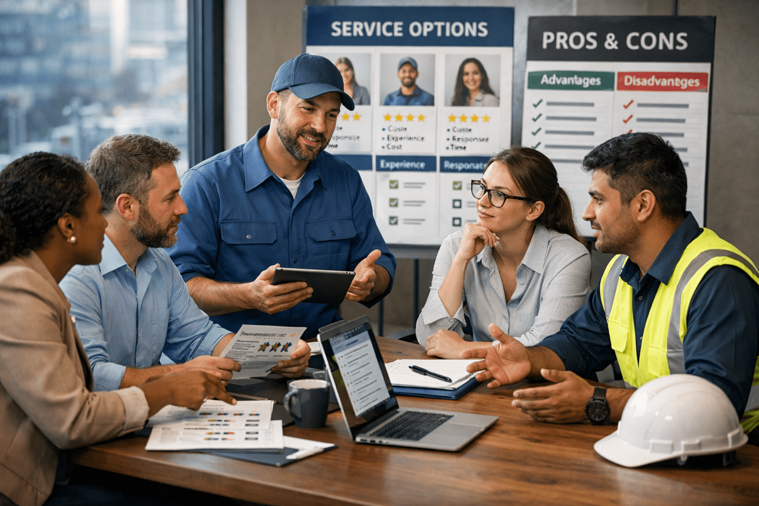 Choosing service providers as part of operational decision making