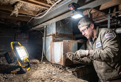 Best LED Work Lights for HVAC Techs Working in Crawl Spaces