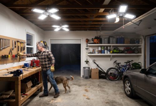 Motion-Sensor LED Work Lights for Garages and Home Workshops