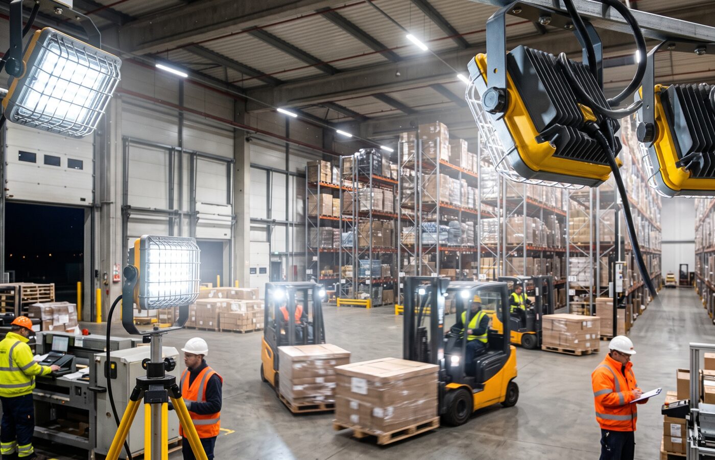Heavy-Duty Work Lights Built for 24/7 Warehouse Operations